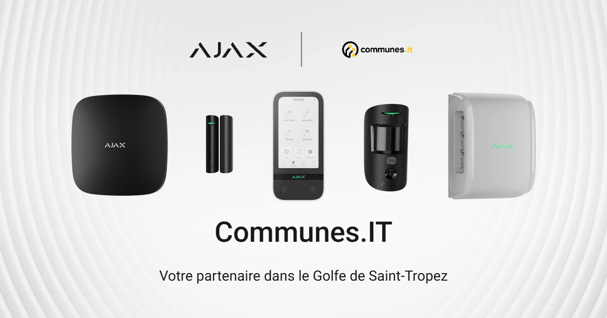 Système alarme AJAX avec centrale, détecteurs et clavier proposé par Communes IT